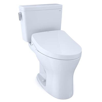 Toto MW7463056CSMG#01- Drake WASHLET+ Two-Piece EL Dual Flush 1.6/0.8 GPF DYNAMAX TORNADO FLUSH Toilet with S550e Bidet Seat, Cotton White | FaucetExpress.ca