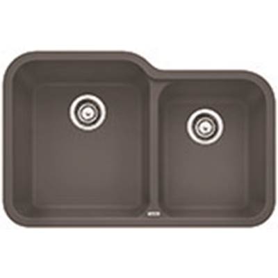 Blanco 401395- VISION U 1 ¾ Undermount Kitchen Sink, SILGRANIT®, Cinder | FaucetExpress.ca