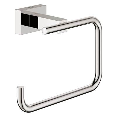 Grohe 40507001- Essentials Cube Toilet Paper Holder without Cover | FaucetExpress.ca