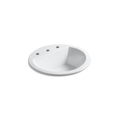 Kohler 2714-8-0- Bryant® Round Round drop-in bathroom sink with 8'' widespread faucet holes | FaucetExpress.ca