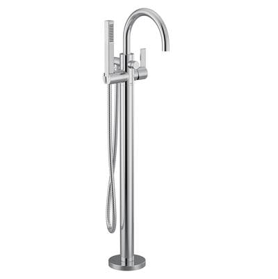 Moen 615- Cia One Handle Freestanding Floor Mount Tub Filler With Handshower In Chrome