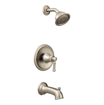 Moen T2183BN- Dartmoor Posi-Temp 1-Handle Wall-Mount Tub and Shower Faucet Trim Kit in Spot Resist Brushed Nickel (Valve Not Included)