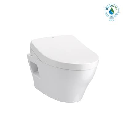 Toto CWT4283056CMFGA#MS- EP Wall-Hung Elongated Toilet with S550e WASHLET+ and DuoFit In-Wall 0.9 and 1.28 GPF Tank System, Copper Supply, Matte Silver | FaucetExpress.ca