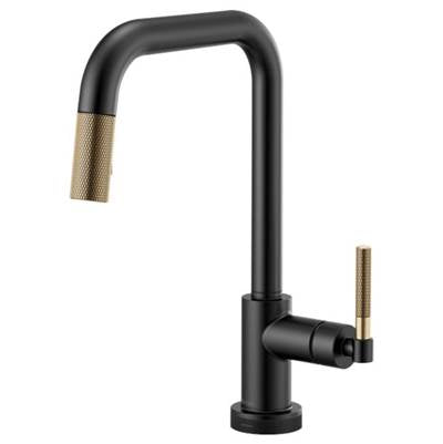 Brizo 64053LF-BLGL- Square Spout Pull-Down With Smarttouch, Knurled Handle | FaucetExpress.ca