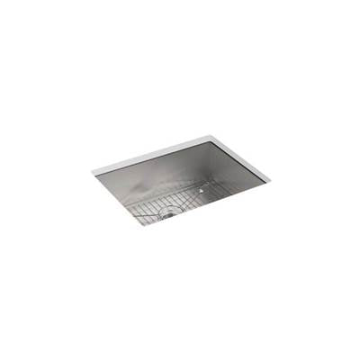 Kohler 3822-3-NA- Vault 25'' x 22'' x 9-5/16'' Top-mount/undermount medium single-bowl kitchen sink with 3 faucet holes | FaucetExpress.ca