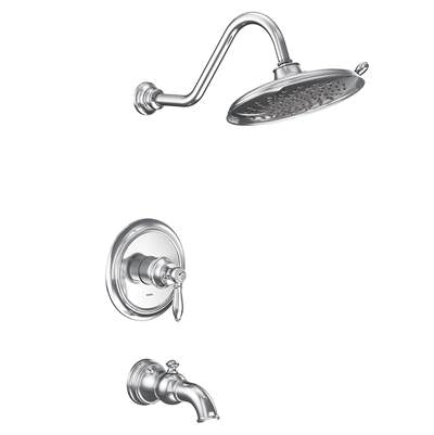 Moen UTS232104EP- Weymouth M-Core 2-Series Eco Performance 1-Handle Tub And Shower Trim Kit In Chrome (Valve Sold Separately)