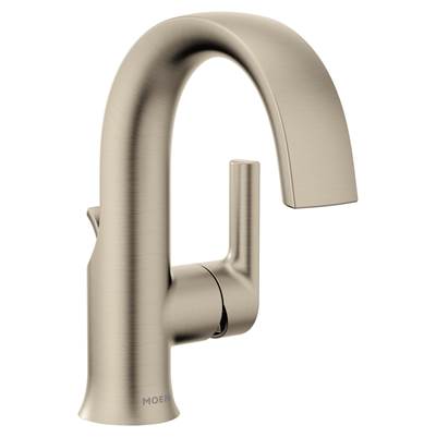 Moen S6910BN- Doux Single Hole 1-Handle Bathroom Faucet in Brushed Nickel