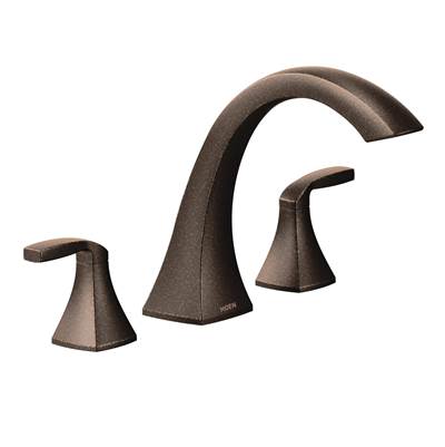 Moen T693ORB- Voss 2-Handle Deck-Mount High-Arc Roman Tub Faucet Trim Kit in Oil Rubbed Bronze (Valve Not Included)