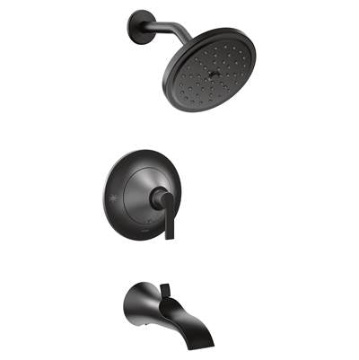 Moen TS2203BL- Doux Posi-Temp 1-Handle Tub and Shower Faucet Trim Kit in Matte Black (Valve Not Included)