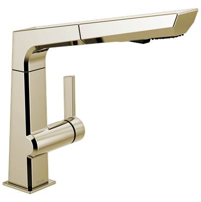 Delta 4193-PN-DST- Single Handle Pull-Out Kitchen Faucet | FaucetExpress.ca