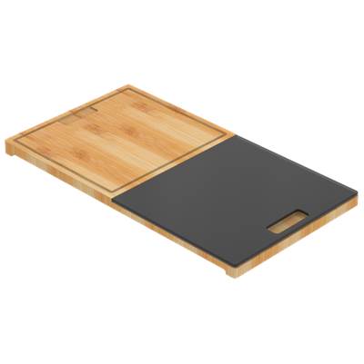 Zomodo ASC02- Dual Glass / Bamboo Cutting Board Set - FaucetExpress.ca