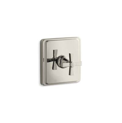 Kohler T13173-3A-SN- Pinstripe® Valve trim with Pure design cross handle for thermostatic valve, requires valve | FaucetExpress.ca