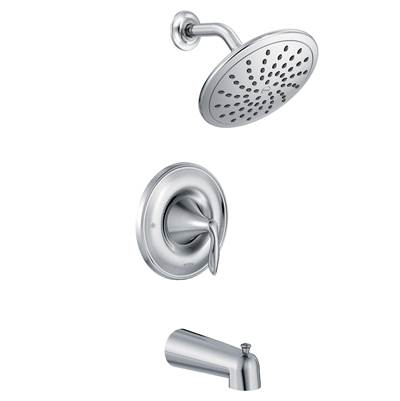 Moen T2233EP- Eva Posi-Temp Rain Shower 1-Handle Tub and Shower Faucet Trim Kit in Chrome (Valve Not Included)