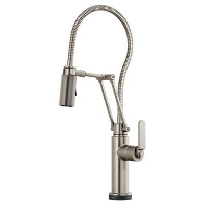 Brizo 64144LF-SS- Smarttouch Articulating Faucet With Industiral Handle And Fi