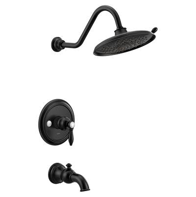 Moen UTS33103BL- Weymouth M-CORE 3-Series 1-Handle Tub and Shower Trim Kit in Matte Black (Valve Not Included)