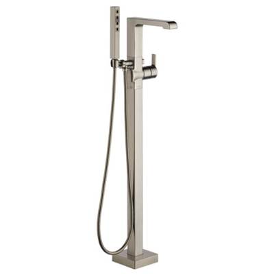 Delta T4767-SSFL- Floor Mount Tub Filler With Handshower | FaucetExpress.ca