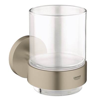 Grohe 40447EN1- Essentials Glass with Holder, brushed nickel | FaucetExpress.ca