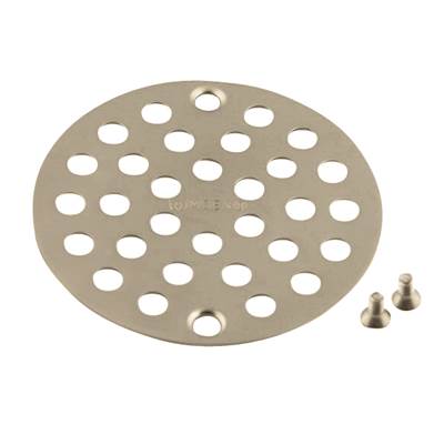 Moen 102763BN- 4-Inch Screw-In Shower Strainer Drain Cover, Brushed Nickel