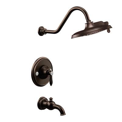 Moen TS32104EPORB- Weymouth Posi-Temp Tub and Shower Trim Kit, Valve Required, including 9-Inch 2-Spray Eco-Performance Rainshower, Oil Rubbed Bronze