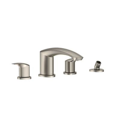 Toto TBG09202U#BN- TOTO GM Two-Handle Deck-Mount Roman Tub Filler Trim with Handshower, Brushed Nickel - TBG09202U#BN | FaucetExpress.ca