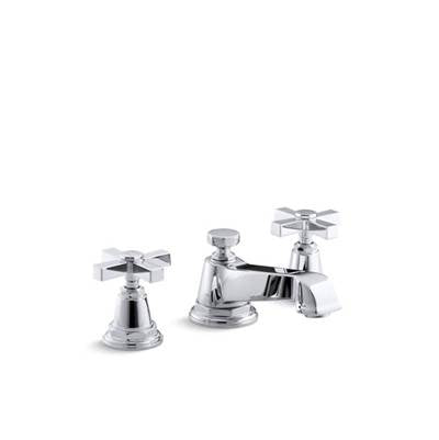 Kohler 13132-3A-CP- Pinstripe® Pure Widespread bathroom sink faucet with cross handles | FaucetExpress.ca