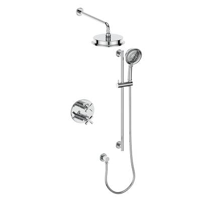 Vogt SET.Z4.220.210.CC- 2-Way Thermostatic Set - Rainhead and Handheld Chrome