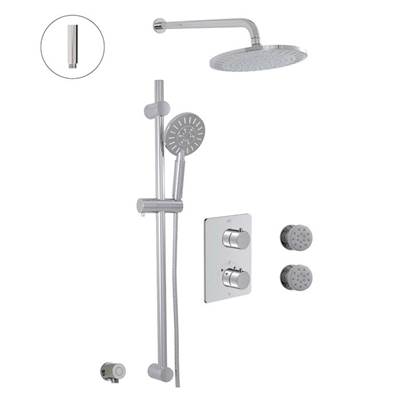 ALT ALT79108401- Via Dante Thermostatic Shower System - 3 Functions - FaucetExpress.ca