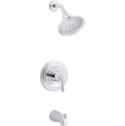 Kohler TS395-4G-CP- Devonshire® Rite-Temp® bath and shower trim with NPT spout and 1.75 gpm showerhead | FaucetExpress.ca