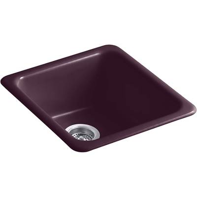 Kohler 6584-PLM- Iron/Tones® 17'' x 18-3/4'' x 8-1/4'' Top-mount/undermount single-bowl kitchen sink | FaucetExpress.ca