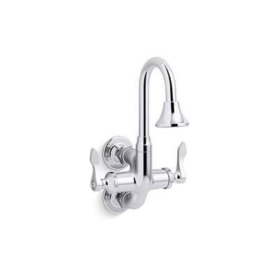 Kohler 730T70-4AR-CP- Triton® Bowe® Cannock 12 gpm service sink faucet with 3-11/16'' gooseneck spout and lever handles | FaucetExpress.ca