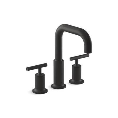 Kohler T14428-4-BL- Purist® Deck-mount bath faucet trim for high-flow valve with lever handles, valve not included | FaucetExpress.ca