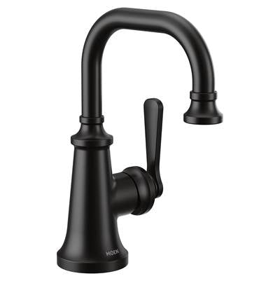 Moen S44101BL- Colinet One-Handle Single Hole Traditional Bathroom Sink Faucet in Matte Black