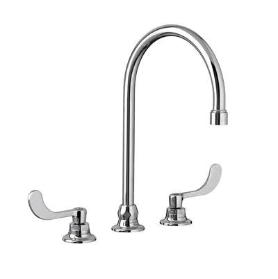 American Standard 6540278.002- Monterrey 8-Inch Widespread 8-Inch Reach Gooseneck Faucet With Wrist Blade Handles 1.5 Gpm/5.7 Lpm With Flexible Underbody