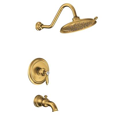 Moen UTS232104EPBG- Weymouth M-Core 2-Series Eco Performance 1-Handle Tub And Shower Trim Kit In Brushed Gold (Valve Sold Separately)