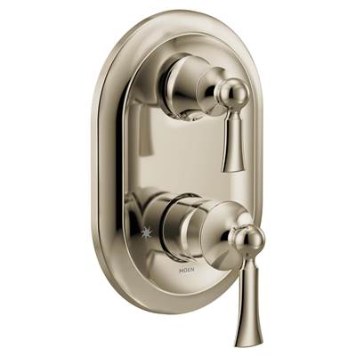 Moen UT5500NL- Wynford M-CORE 3-Series 2-Handle Shower Trim with Integrated Transfer Valve in Polished Nickel (Valve Not Included)