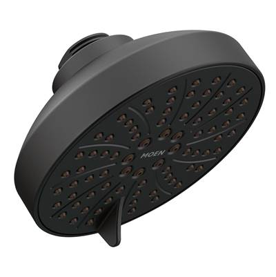 Moen 6512EPBL- Genta 6-Spray 4.5 in. Fixed Eco-Performance Showerhead in Matte Black