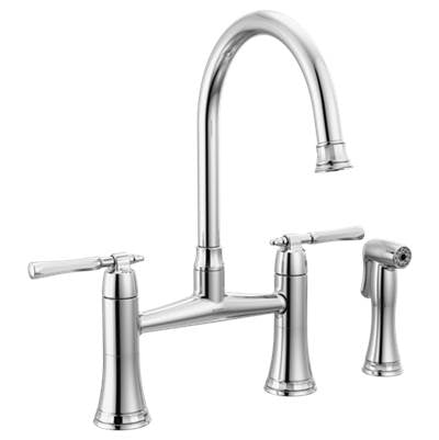 Brizo 62558LF-PC- Bridge Faucet With Spray - 2L