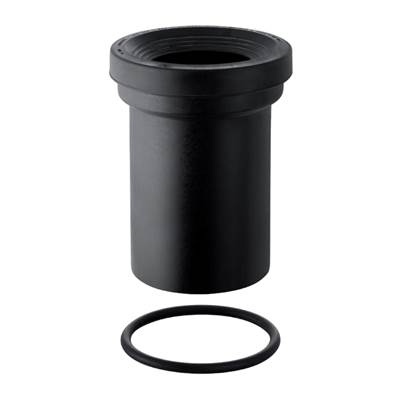 Geberit 152.402.16.1- Geberit straight connector with sleeve and round cord ring: d110mm black | FaucetExpress.ca