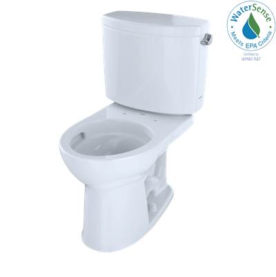 Toto CST453CEFRG#01- Toto Drake Ii Two-Piece Round 1.28 Gpf Universal Height Toilet With Cefiontect And Right-Hand Trip Lever Cotton White