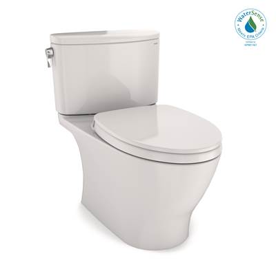 Toto MS442124CUFG#11- TOTO Nexus 1G Two-Piece Elongated 1.0 GPF Universal Height Toilet with CEFIONTECT and SS124 SoftClose Seat, WASHLET plus Ready, Colonial White | FaucetExpress.ca