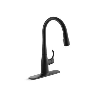 Kohler 597-BL- Simplice® single-hole or three-hole kitchen sink faucet with 15-3/8'' pull-down spout, DockNetik magnetic docking system, and a 3-fun | FaucetExpress.ca