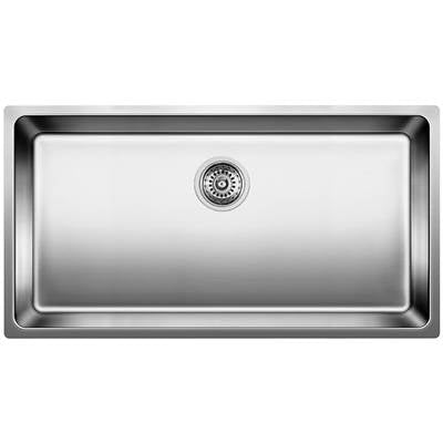 Blanco 401566- ANDANO U Super Single Bowl Undermount Sink, Stainless Steel | FaucetExpress.ca