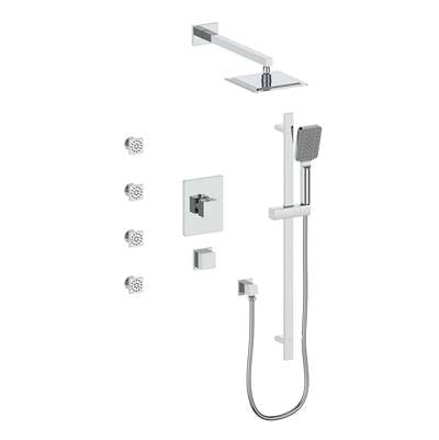 Vogt SET.KG.141.810.CC- Kapfenberg Thermostatic Shower System with Exposed Body Jets 3/4' Chrome