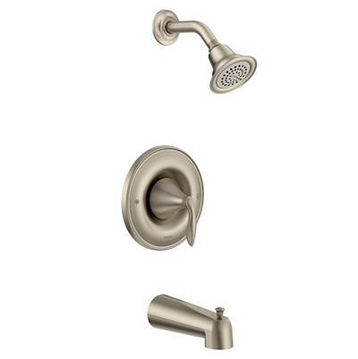 Moen T2133BN- Eva 1-Handle Tub and Shower Trim in Brushed Nickel (Valve Not Included)