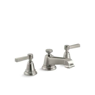 Kohler 13132-4A-BN- Pinstripe® Pure Widespread bathroom sink faucet with lever handles | FaucetExpress.ca