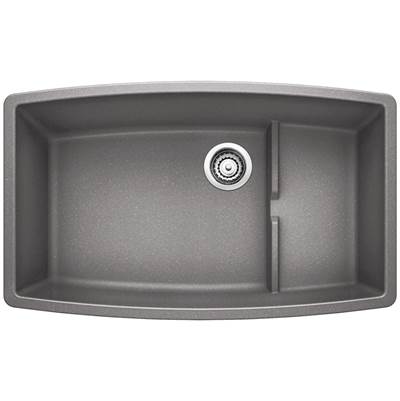 Blanco 401708- PERFORMA Cascade Undermount Sink, SILGRANIT®, Metallic Gray | FaucetExpress.ca