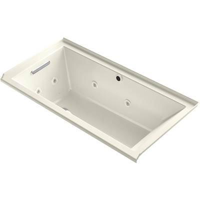 Kohler 1167-XHGHL-96- Underscore Rectangle 60-in X 30-in Heated Bubblemassage Air Bath With Whirlpool, Alcove, Left Drain | FaucetExpress.ca