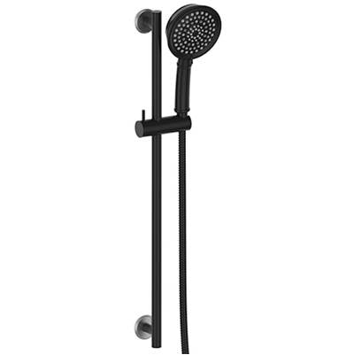 Vogt BH.09.05.SB- Zehn Sliding Shower Bar with 4-Spray Hand Shower Stainless Steel Matte Black