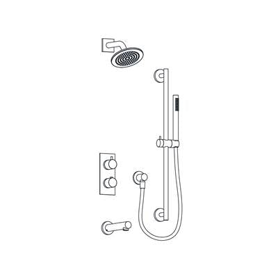 Aqualem TSKT3173-ABM- 3-Way Thermostatic Shower Kit Trim Set (Rough-In Valve Request: HW2300.RI ) - FaucetExpress.ca