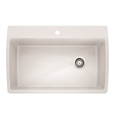 Blanco 400068- DIAMOND Super Single, Drop-in Sink, SILGRANIT®, White | FaucetExpress.ca